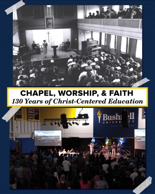 For 130 years, our university has been rooted in our Christian faith.
For this month’s 130-year anniversary look back, we reflect on the spaces and moments where our university community cultivated faith in Jesus Christ, whether through the collective worship of day Chapel or the quiet reflection of student-led Night Chapel.