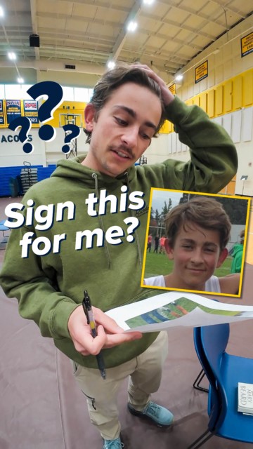 Catching our Beacons off guard with their old photos, and yes, we definitely needed some signatures. ✍️