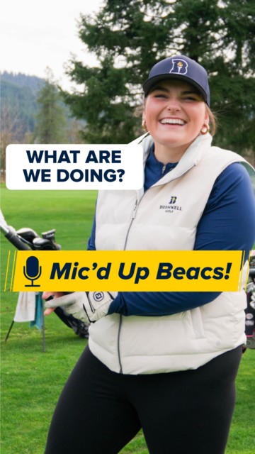 Mic’d Up Beacs! 🗣️🎙️ continues with Jada, Morgan, and our women’s golf team as they get some practice out on the green this spring! @bushnellwgolf