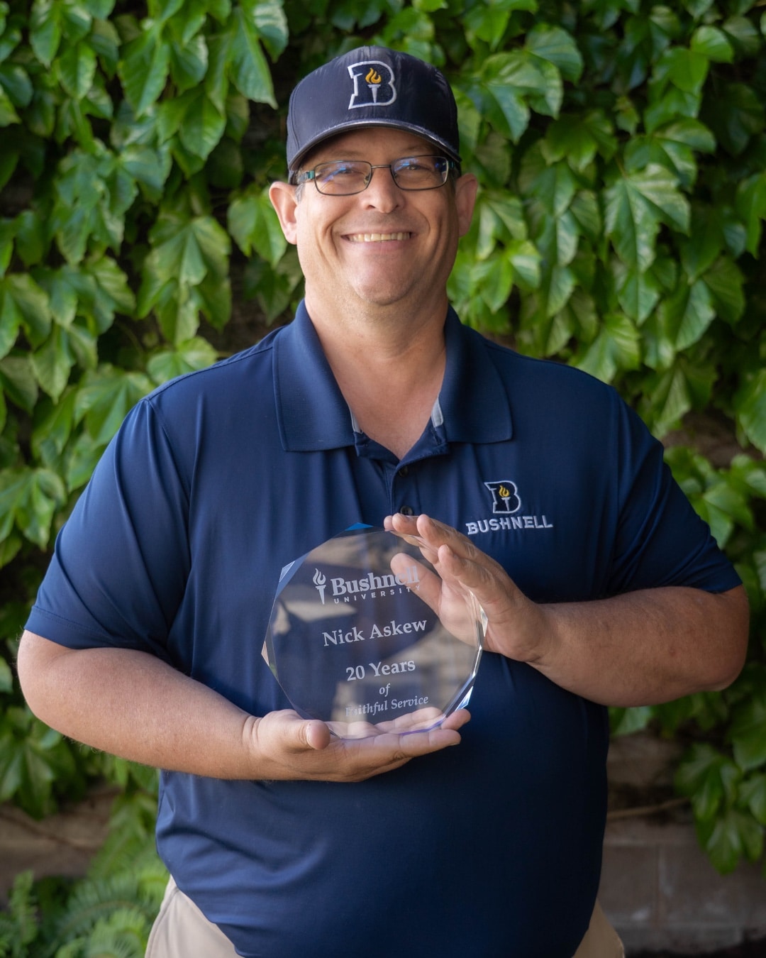 Thank you to Nick Askew for Twenty Years of Faithful Service at Bushnell University!
🔹 Nick Askew - Assistant Athletic Director for Communications
Nick has spent two decades telling the story of Bushnell Athletics with excellence, integrity, and unmatched expertise. Widely regarded as the gold standard in athletic communications, and having also just been recognized for twenty-five years in the business by the College Sports Communicators, his knowledge, passion, and attention to detail are extraordinary. Just as important is his generosity—Nick leads with kindness, inclusion, and a deep love for the student-athlete experience. His impact echoes through every game, story, and statistic.
Thank you for all that you have done for our university, Nick!