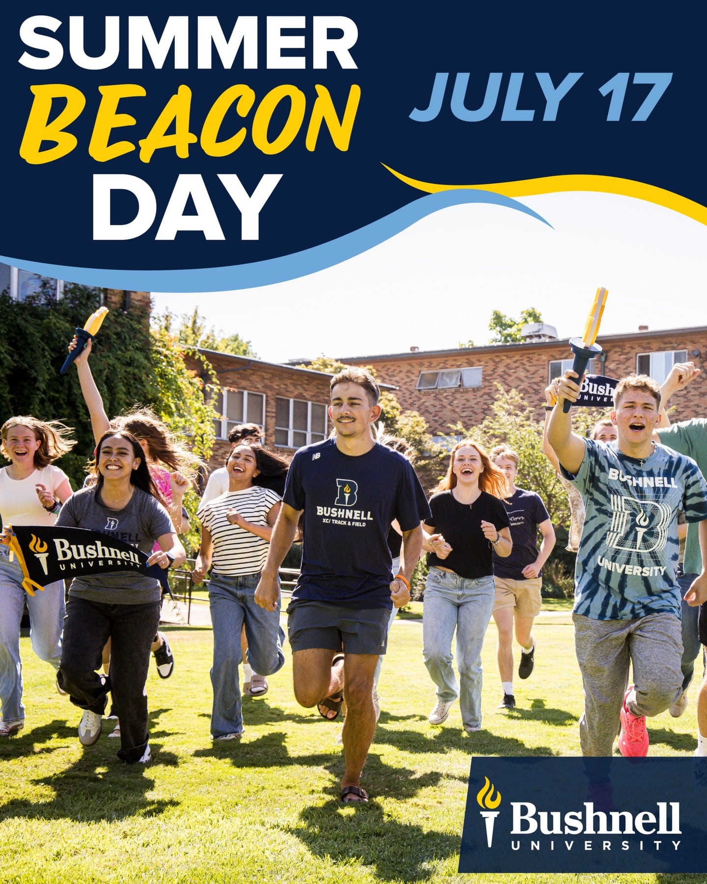 It's not too late to join us for Summer Beacon Day! ☀️

Join us on campus on July 17 from 9am – 1pm to tour campus, hear from current students, enjoy lunch with our faculty and staff, and get all your questions answered about what your life could be like as a Bushnell University Beacon.

Register today at bushnell.edu/visit or click the link in our bio to save your spot!