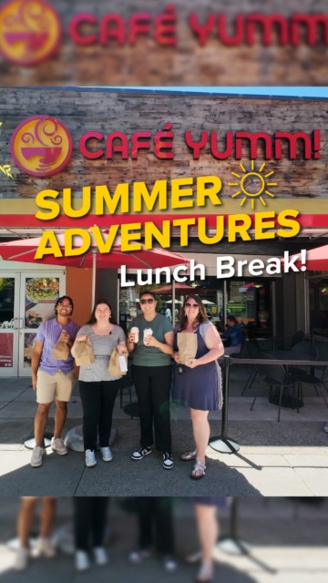 Yum! ☀️ Our Summer Adventures continue as we follow a lunch break with our Bushnell staff! 🥪
 
Being within the University District of Eugene gives us no shortage of nearby food options, and for Hannah, our Enrollment Systems Coordinator, Café Yumm! remains a favorite. Come along and see what a sunny lunch break looks like for the team working to get our university ready for the fall semester!