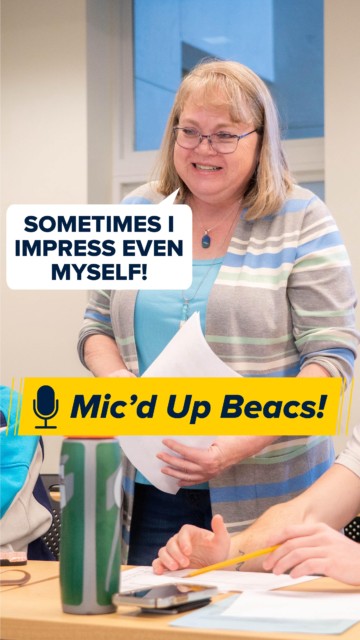 Jumping back into the classroom for Mic’d Up Beacs! 🗣️🎙️ with Professor Shelly Hartzell!
 
We tuned in to ACTG 212: Principles of Accounting II as Professor Hartzell continued to guide students through everything from job order costing to budgeting, all while keeping the energy high with plenty of jokes and banter along the way.
 
Raise your hand if you’re an Accounting student! ✋