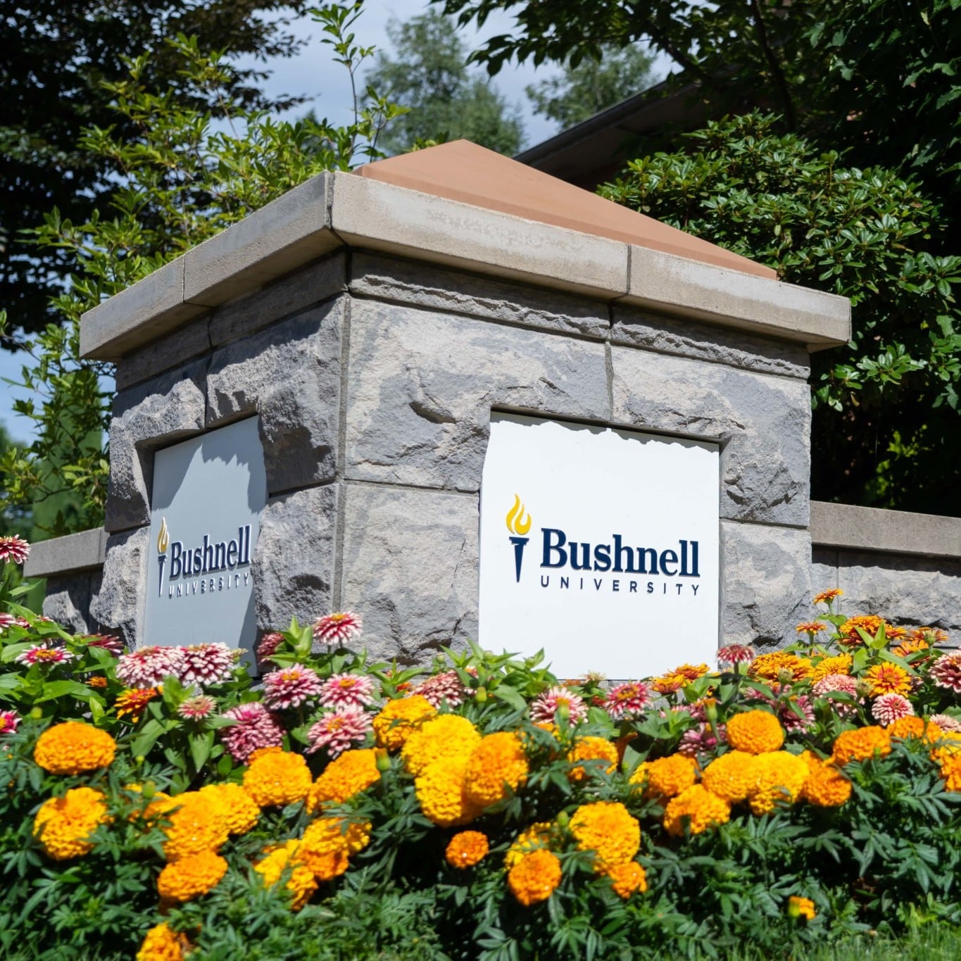 monument sign outside during sun