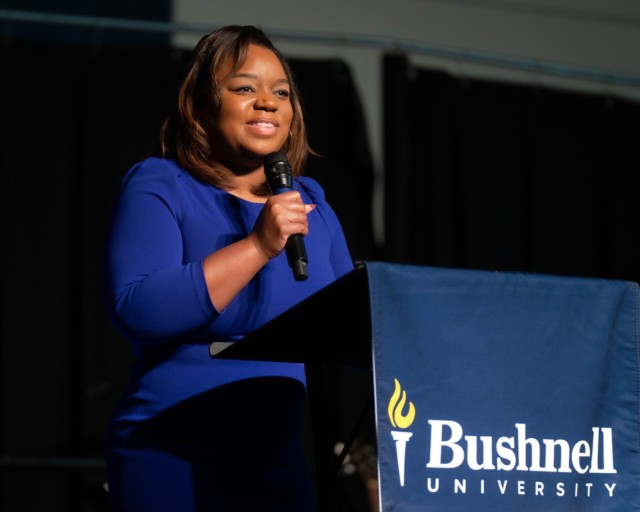 We were incredibly grateful to welcome back Lisa Fields to campus this week for our Spring 2026 continuation of the Becoming Beloved Community series of events!

As an author, film producer, and founder of the  @jude3project , @lisavfields brought her voice and passion for Christian apologetics back to Bushnell after previously joining us for our first Becoming Beloved Community event in fall 2023 on racial reconciliation.

Through several sessions, Lisa shared her insight into how to rebuild a fractured community through the lens of her upcoming book When Heroes Fall, addressing how to navigate situations in which trusted leaders fall. She also offered an encouraging charge to our students to pray for wisdom and rely on God as they prepare for their callings.

We are very grateful for Lisa’s time with us on campus and for the insight and encouragement she shared as we continue to pursue a beloved community.
