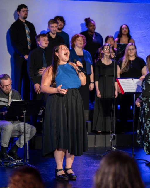 Bushnell University Choir and Band playing it loud at the Spring Concert! 🎤🎹🎶